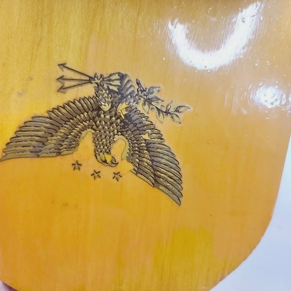 Vintage Hand Painted Eagle Americana Wood Bookends